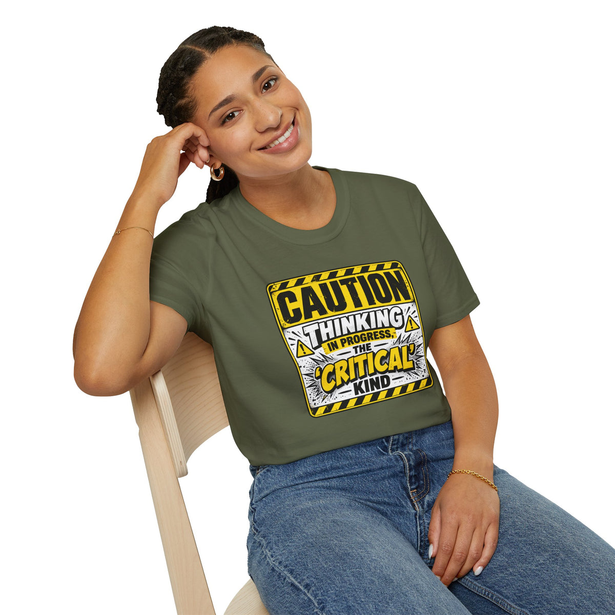 Caution Thinking in Progress Critical Kind T-Shirt