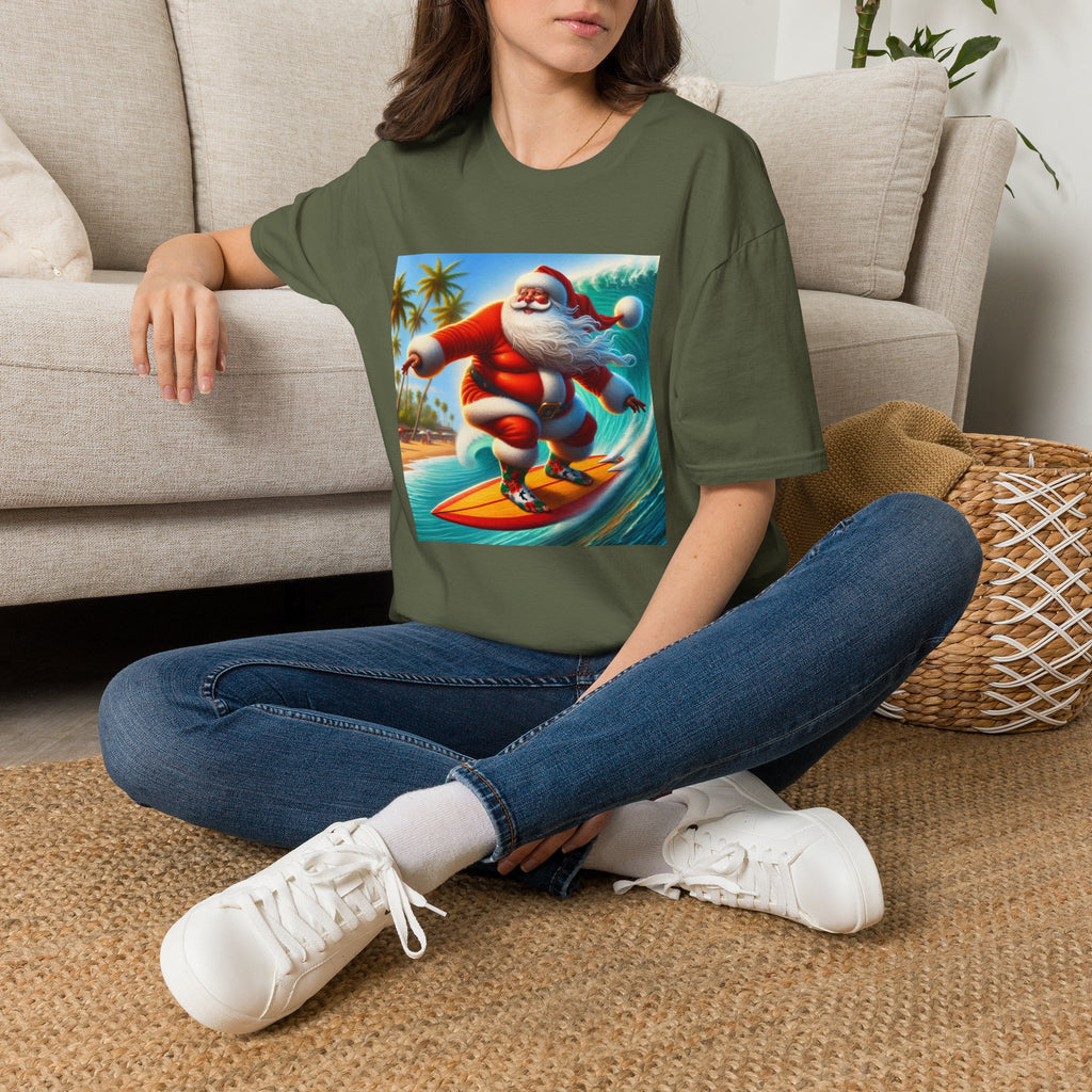 Surfing Santa Christmas T-Shirt