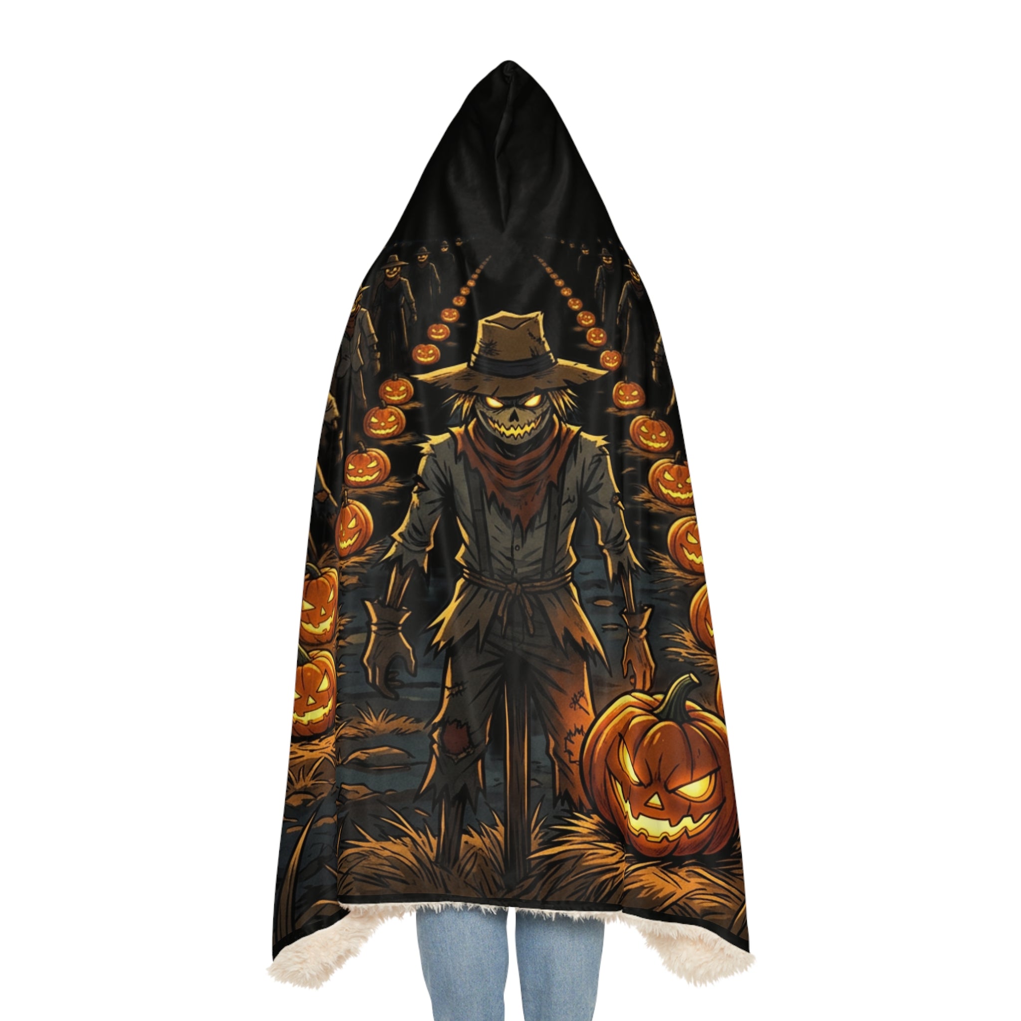 Halloween Scarecrow Pumpkin Patch Snuggle Blanket