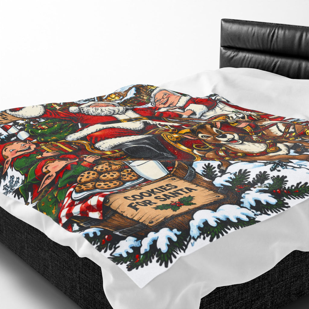 Santa Claus Christmas Velveteen Plush Blanket
