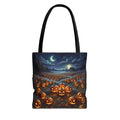 Halloween Pumpkin Patch Tote Bag — Spooky Night Jack-O'-Lantern Canvas Tote