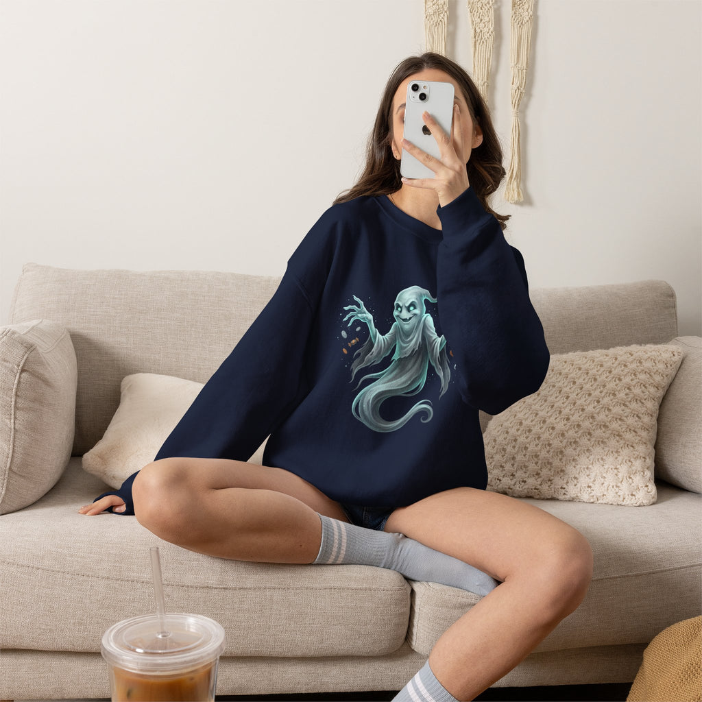 Mischief Ghost Halloween Crewneck Sweatshirt
