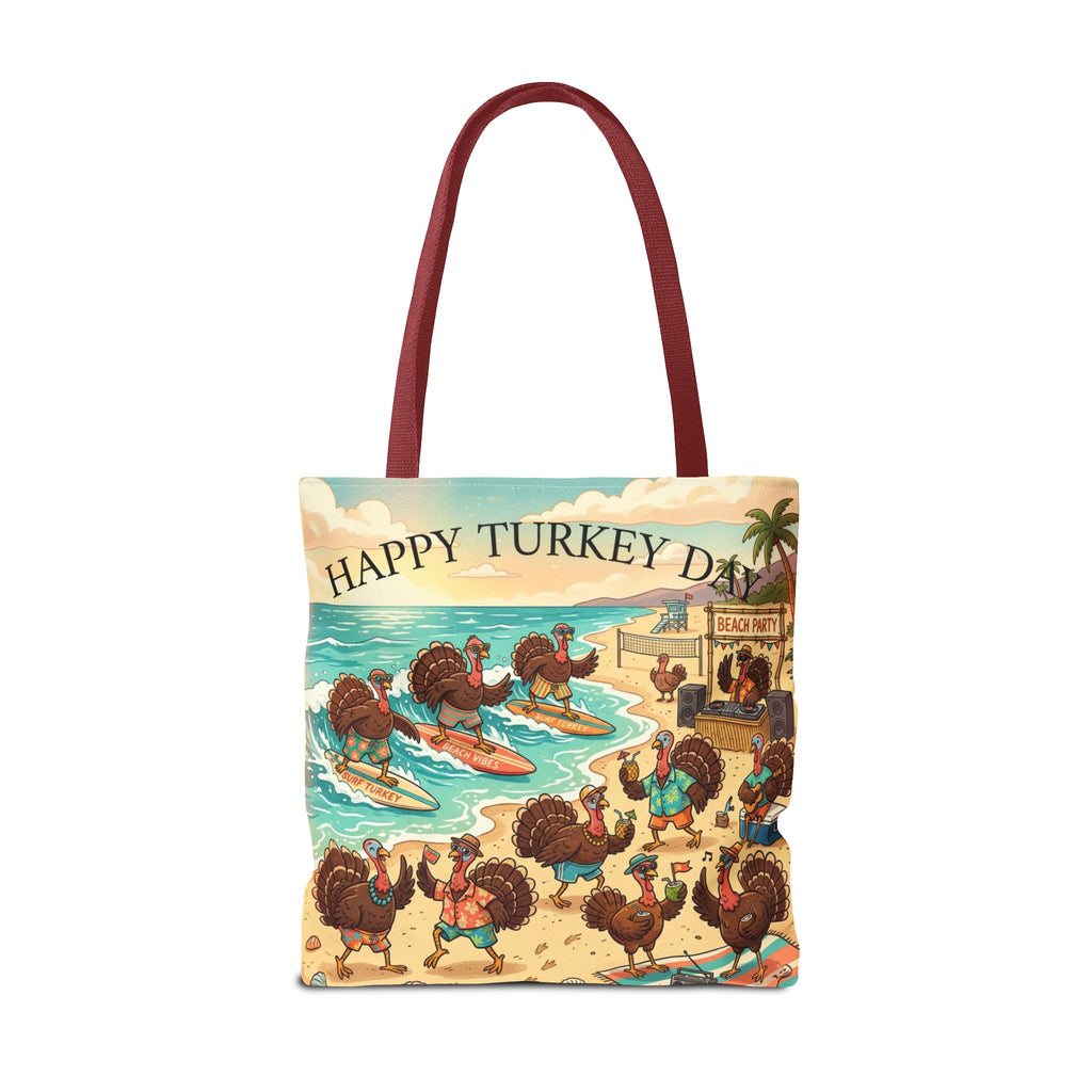 Turkeys Beach Tote Bag – Funny Thanksgiving Summer Beach Tote