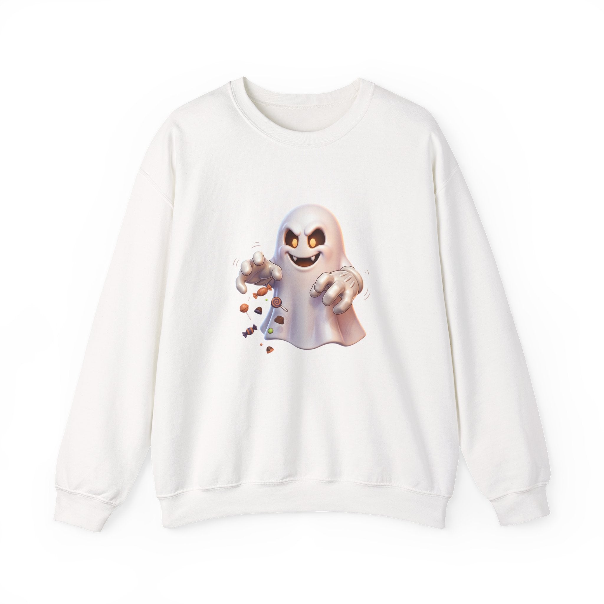 Candy Grabber Ghost Halloween Crewneck Sweatshirt