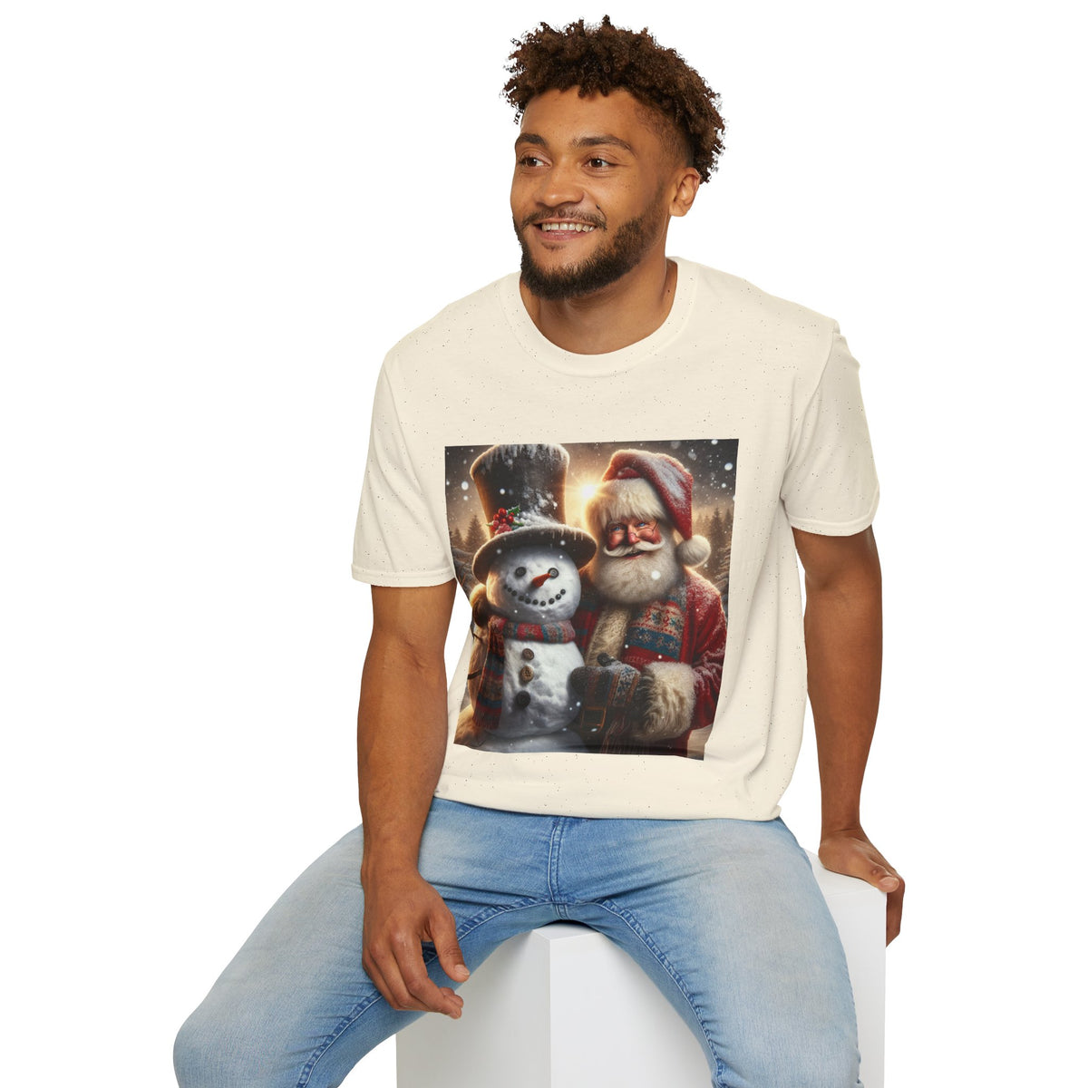 Christmas Santa & Snowman T-Shirt