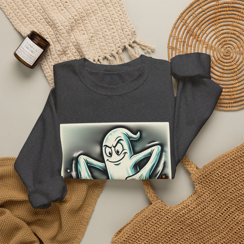 Vintage Candy Ghost Halloween Crewneck Sweatshirt
