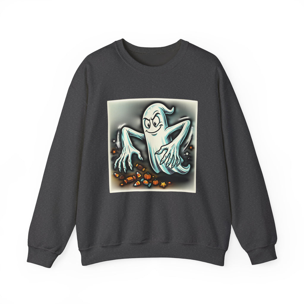 Vintage Candy Ghost Halloween Crewneck Sweatshirt