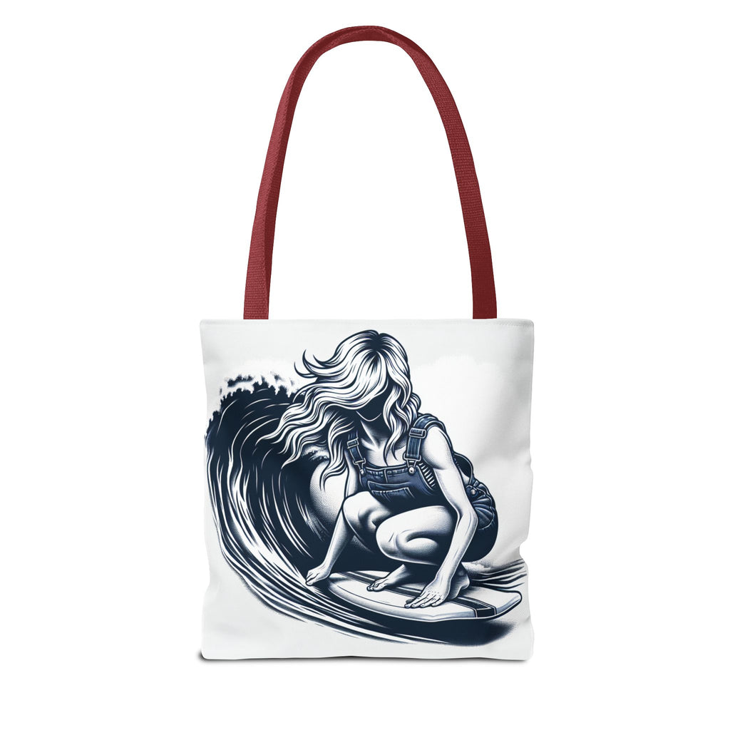 Female Surfer Tote Bag (AOP)