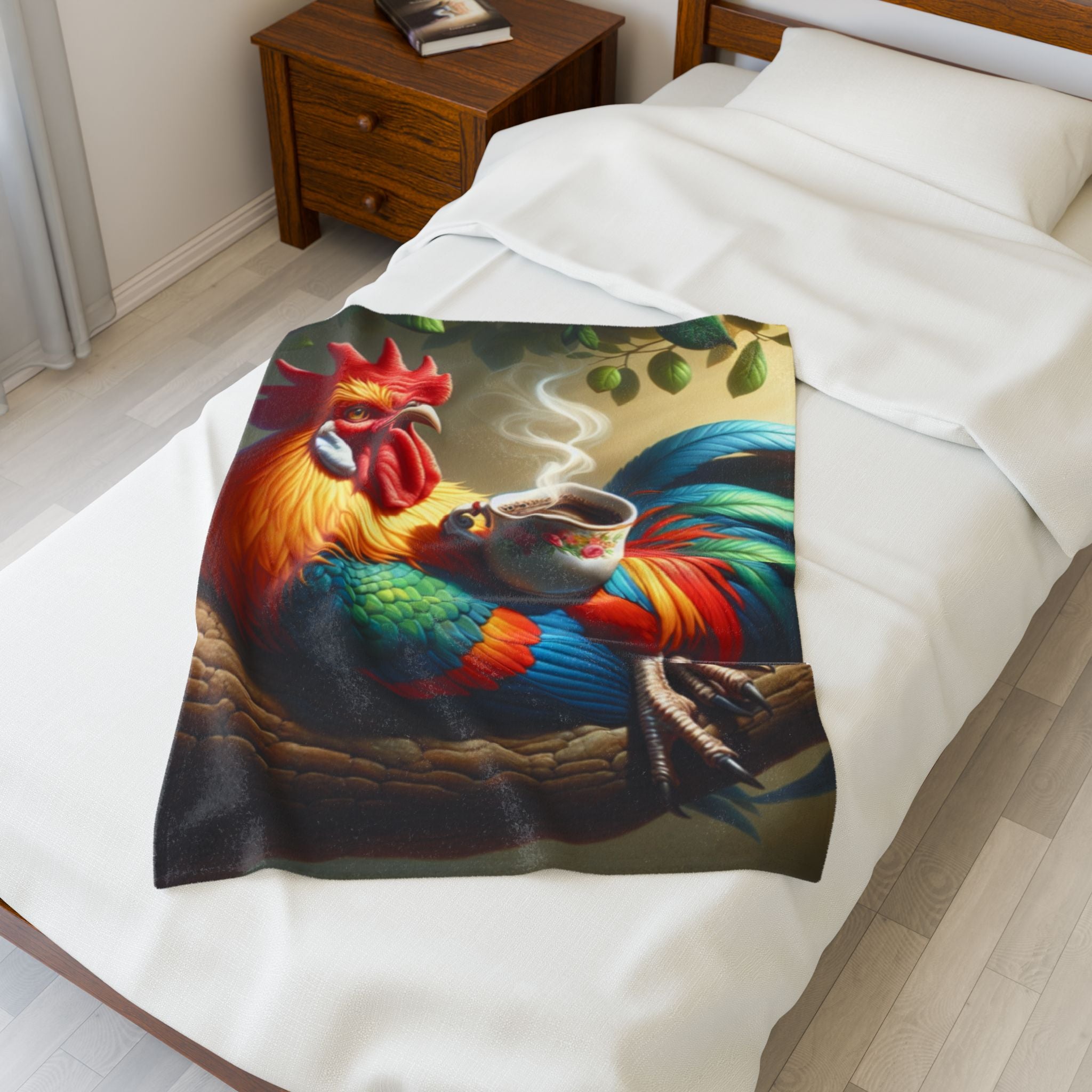 Velveteen Plush Blanket - Rooster