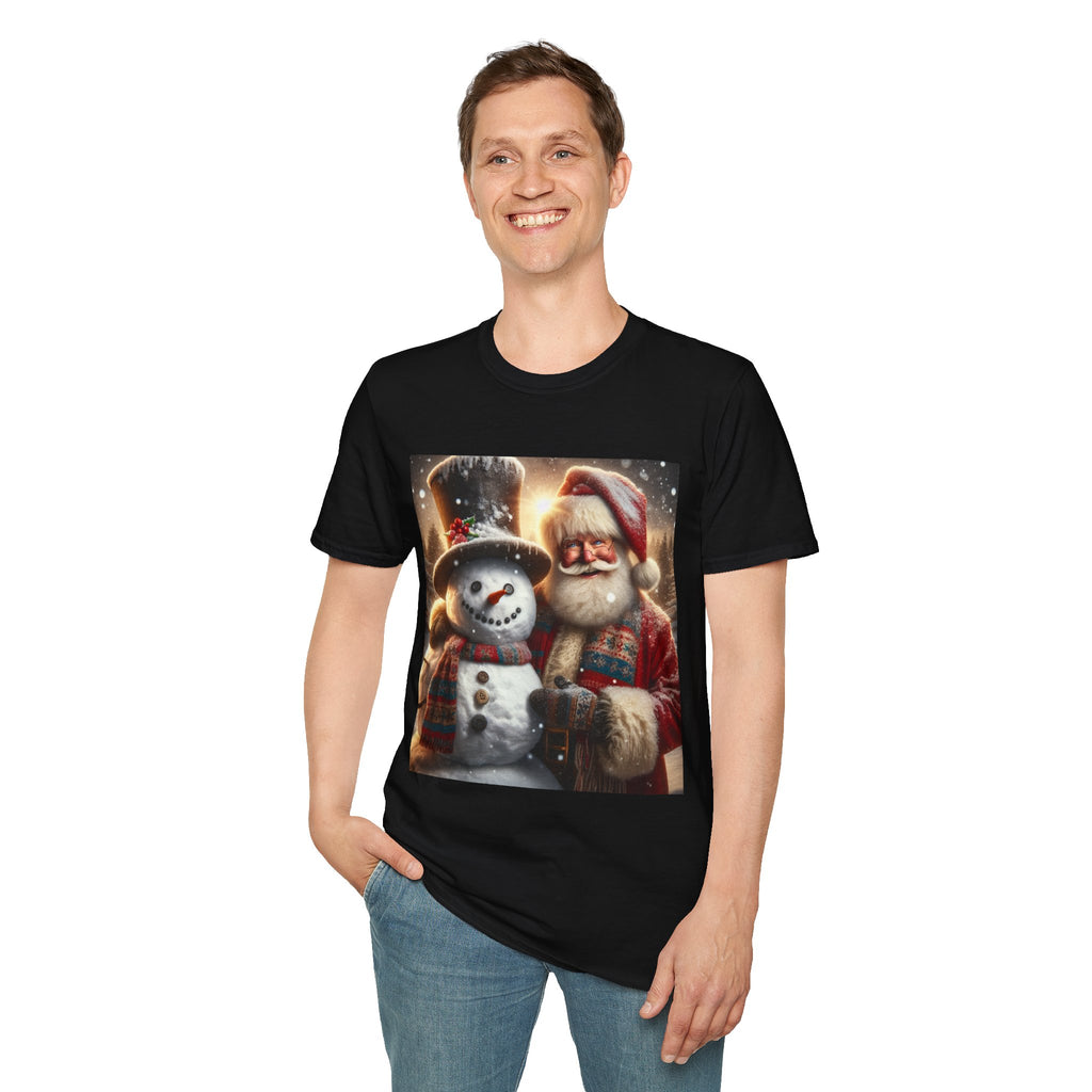 Christmas Santa & Snowman T-Shirt