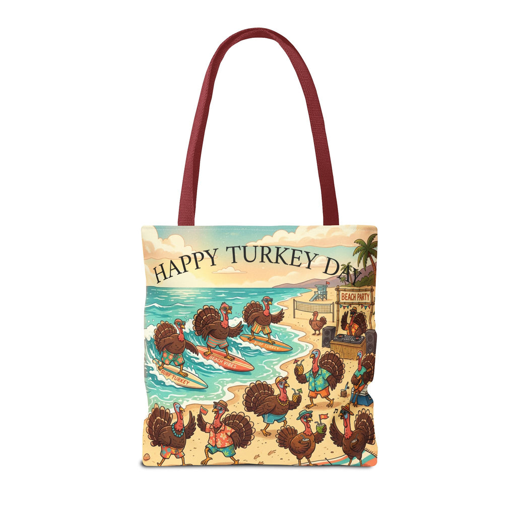 Turkeys Beach Tote Bag – Funny Thanksgiving Summer Beach Tote