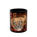 Boxer Puppy Black Coffee Mug