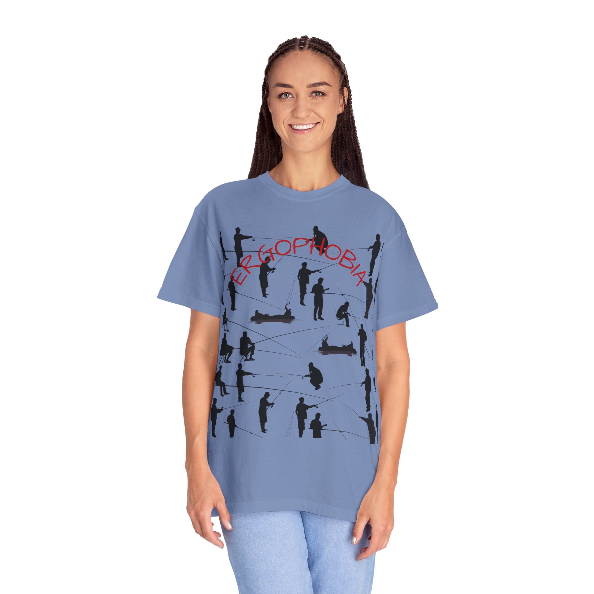 Different Styles of Fishing Garment-Dyed T-Shirt