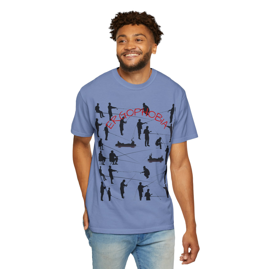 Different Styles of Fishing Garment-Dyed T-Shirt