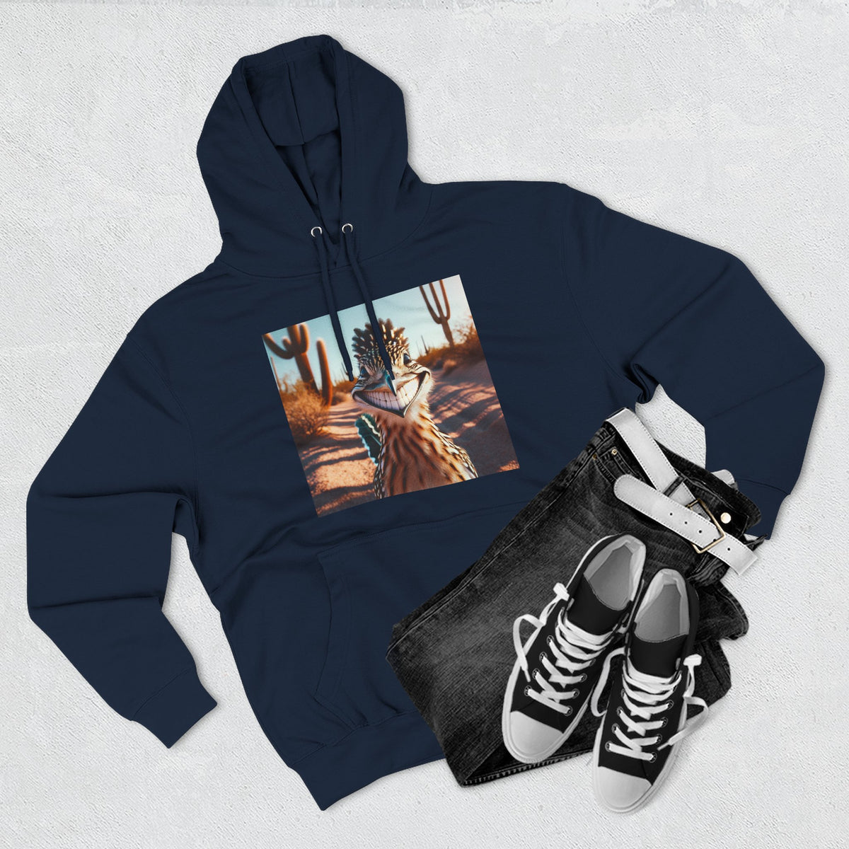 Three-Panel Fleece Hoodie