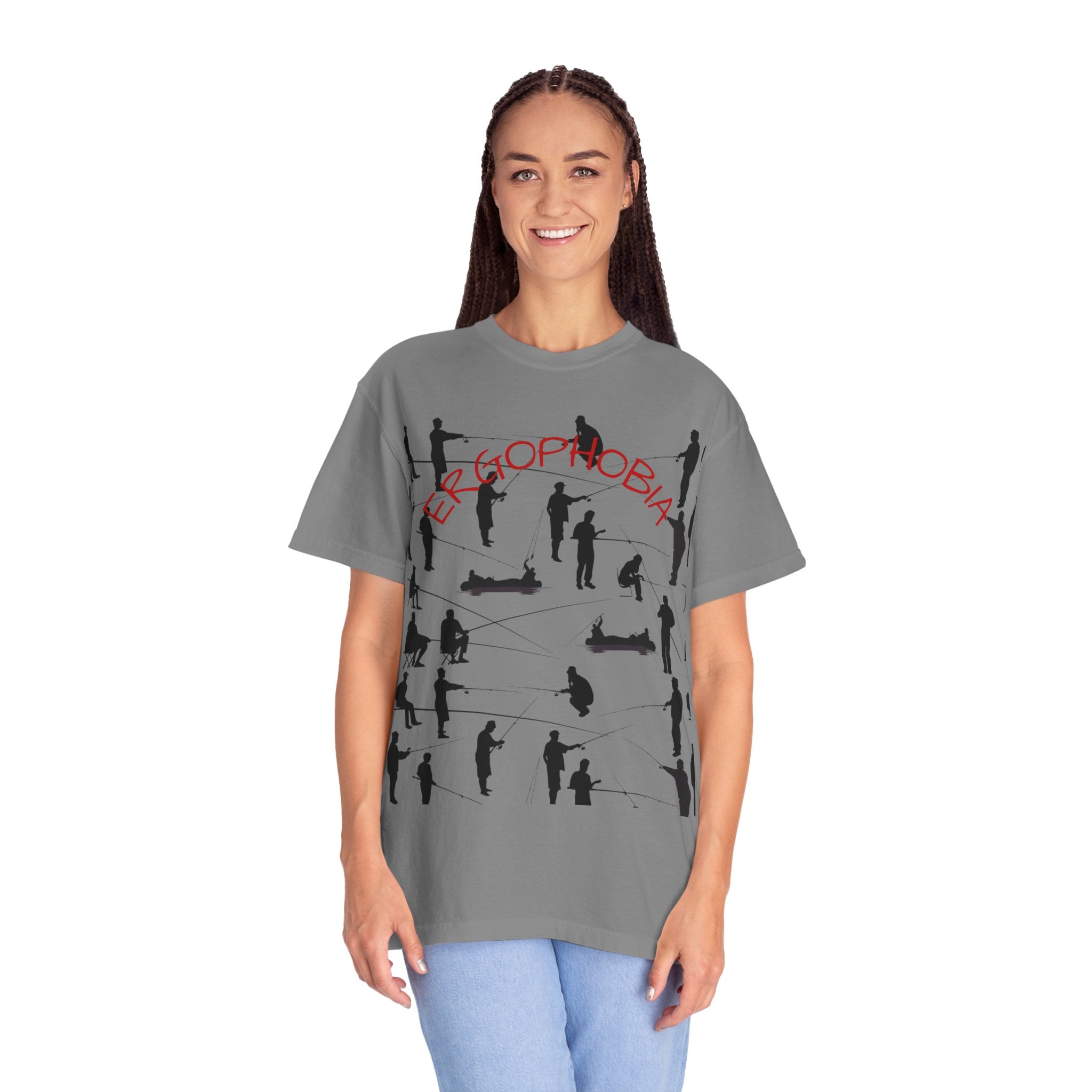Different Styles of Fishing Garment-Dyed T-Shirt