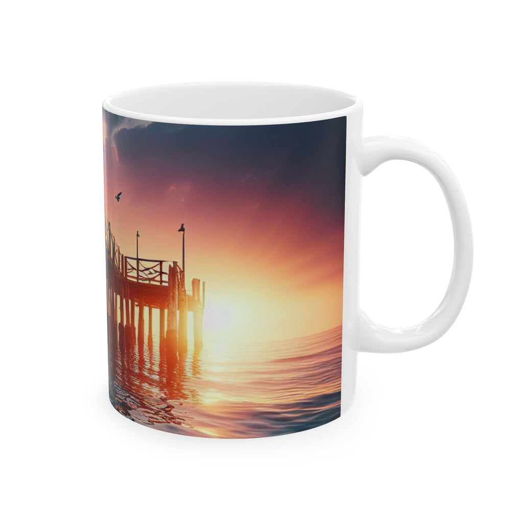 Beach Pier Coffee Mug (11oz, 15oz)