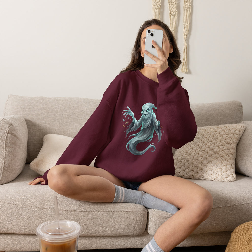 Mischief Ghost Halloween Crewneck Sweatshirt