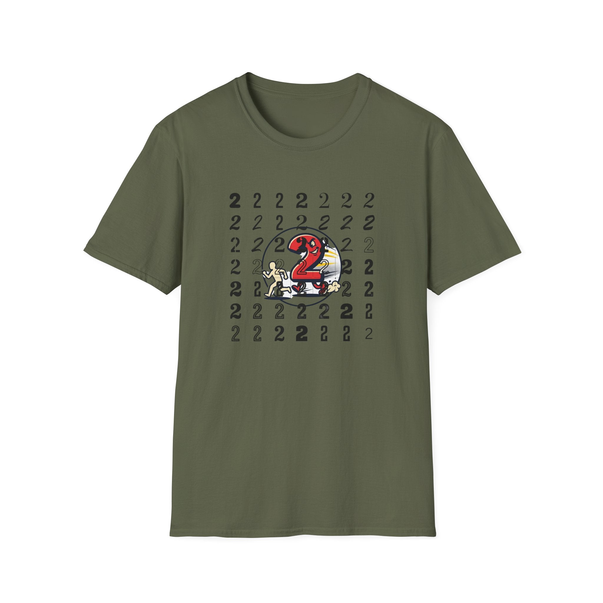 Running Number 2 Funny Bathroom Humor Graphic Unisex T-Shirt