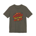 Looking Suspicious Tee — Funny Comic Graphic T-Shirt ("Looking Suspicious 24/7, 365 Days a Year")