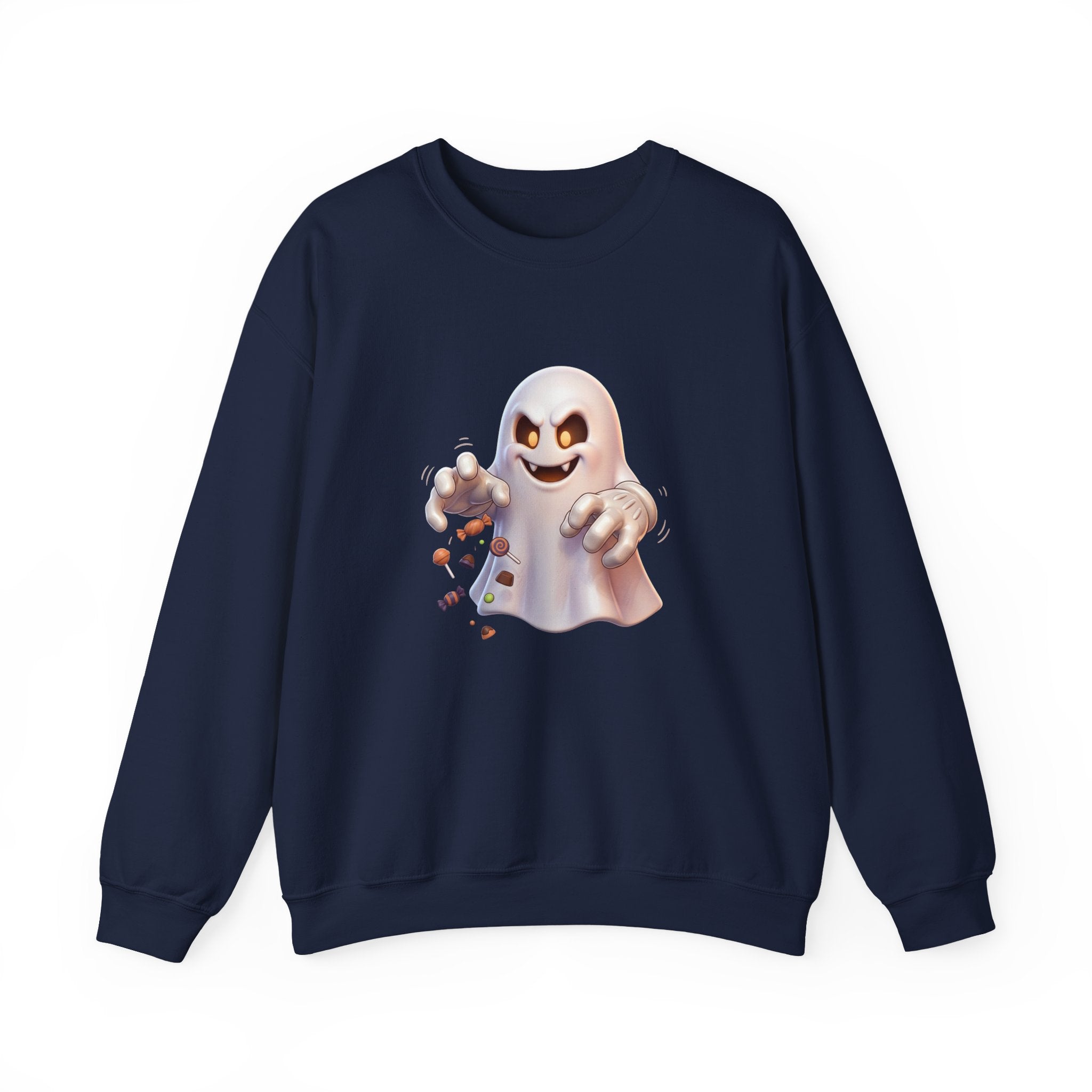 Candy Grabber Ghost Halloween Crewneck Sweatshirt