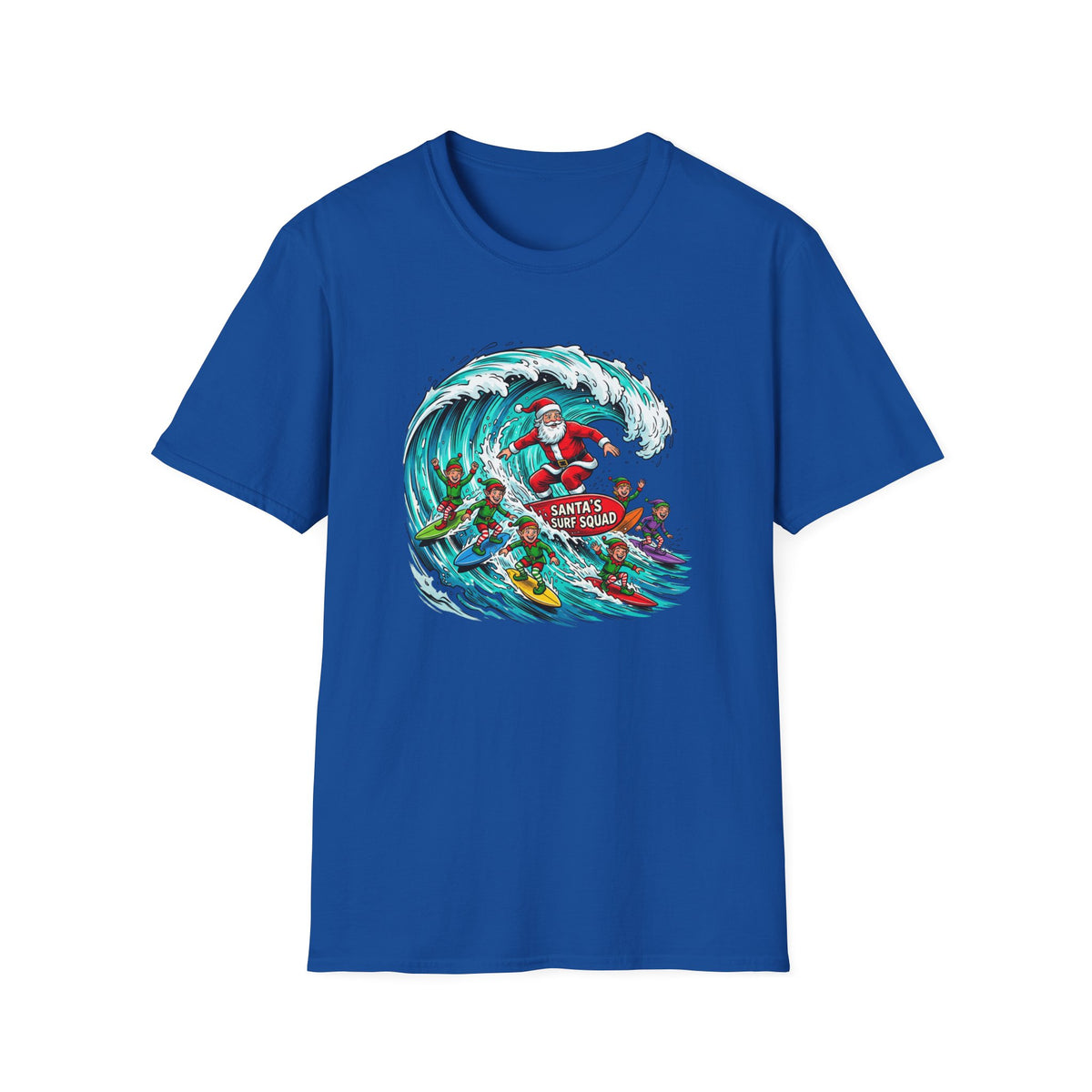 Santa’s Surf Christmas T-Shirt – Tropical Holiday Gift