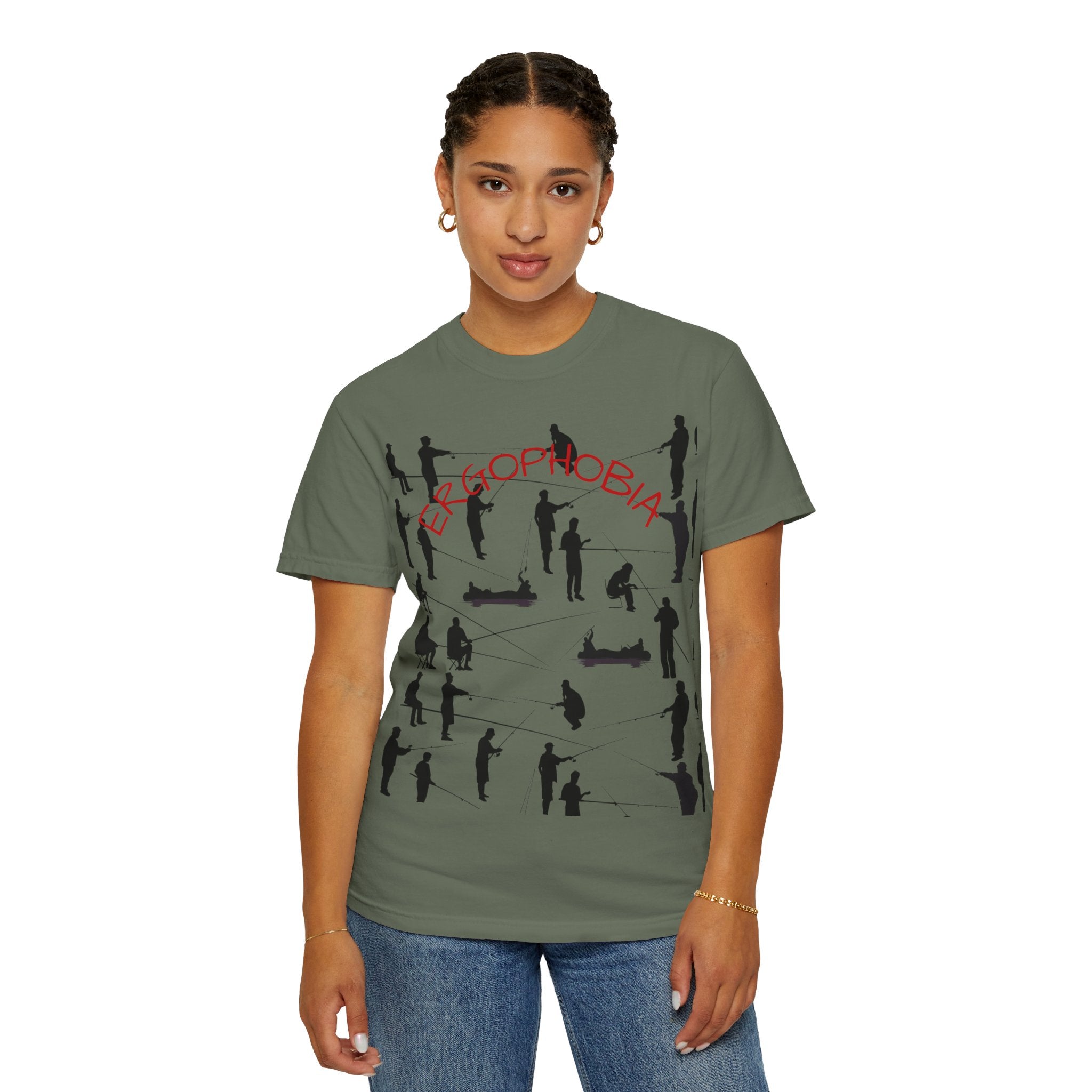 Different Styles of Fishing Garment-Dyed T-Shirt