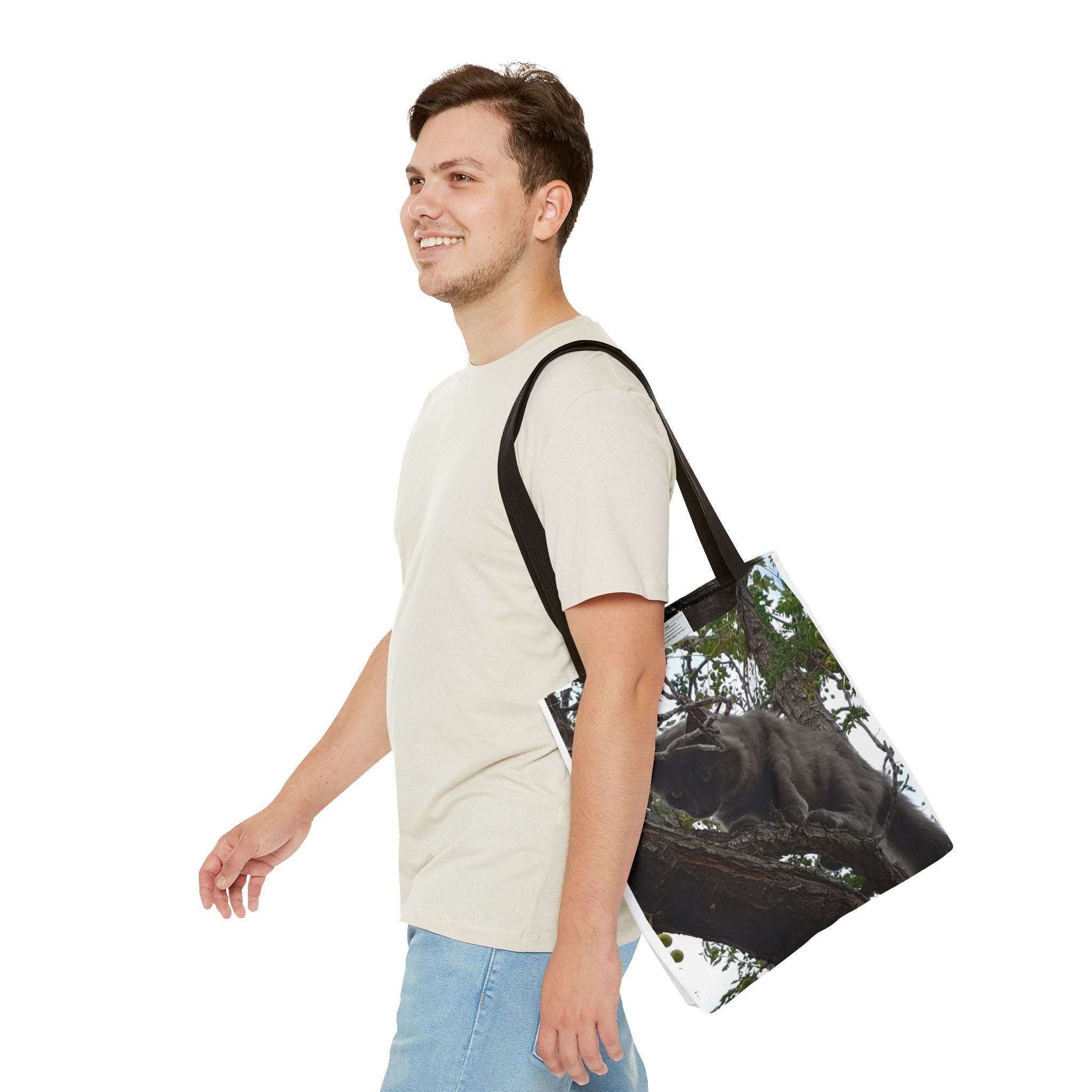 Kitty in a Tree Tote Bag