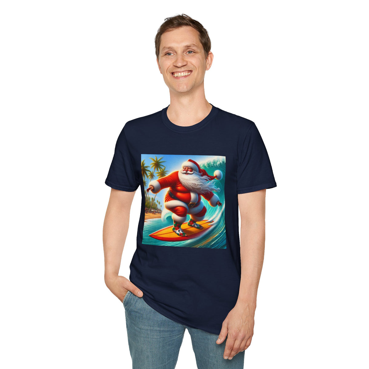 Surfing Santa Christmas T-Shirt