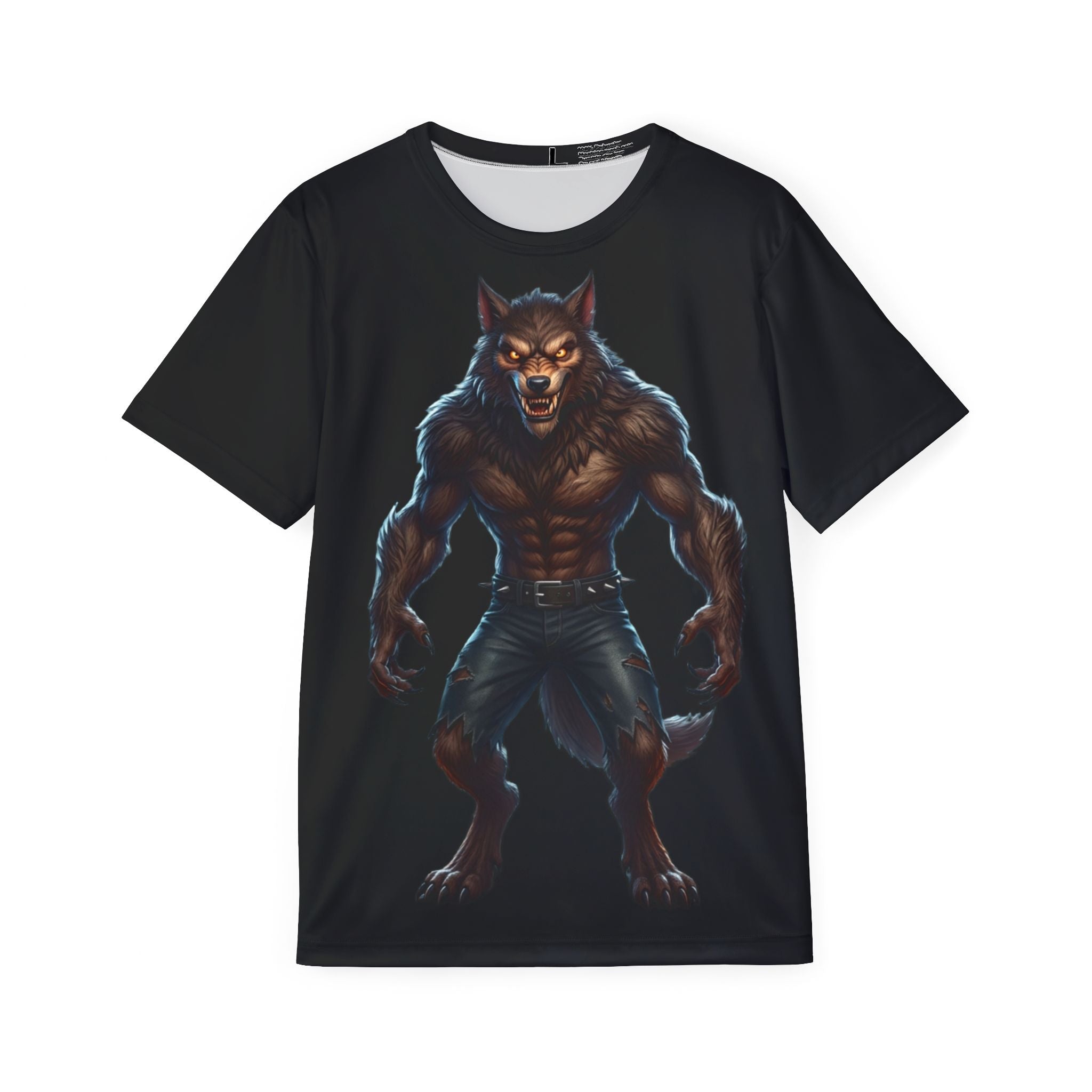 Werewolf Graphic Jersey — Men’s Athletic Tee with Fierce Wolf Art