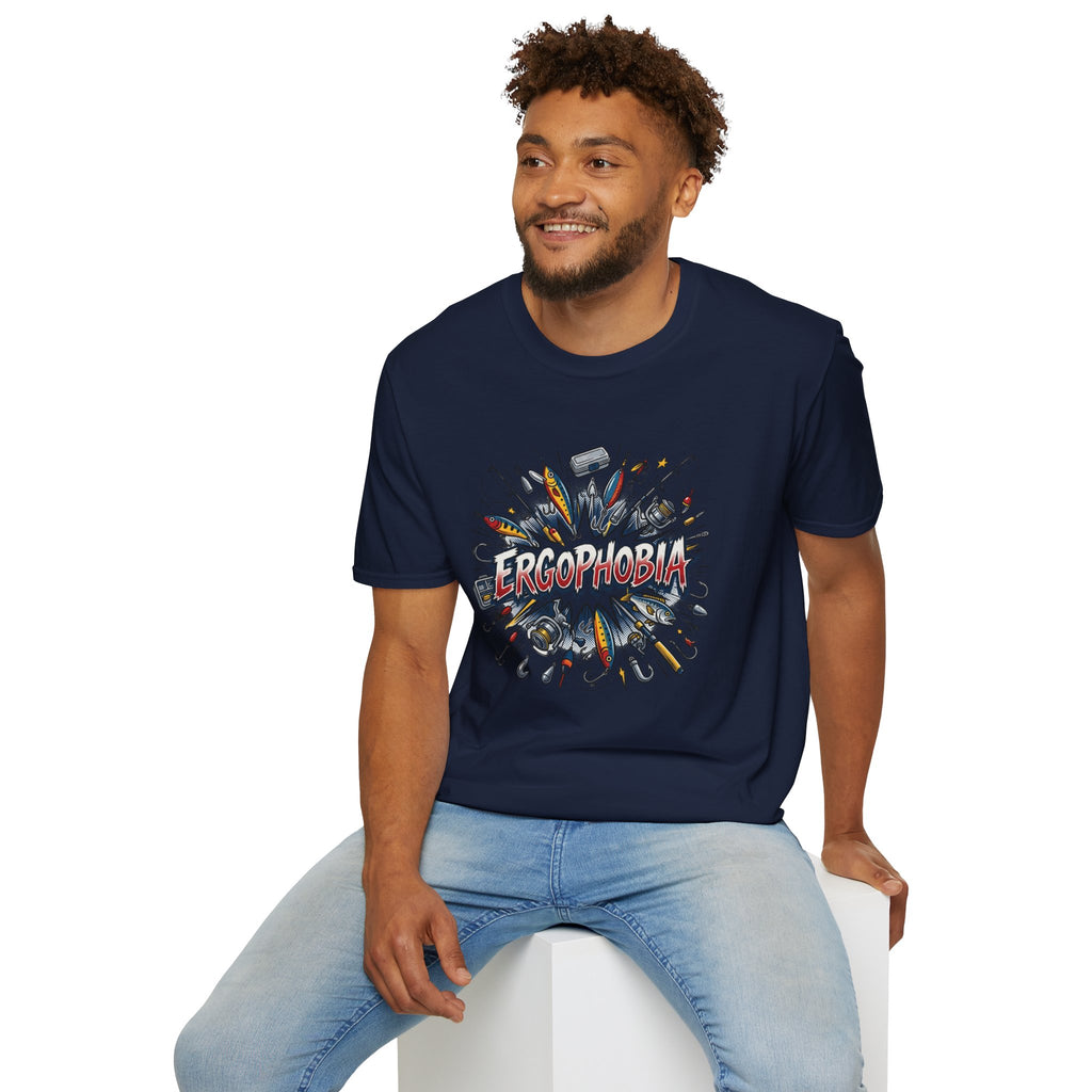 Ergophobia Comic Burst T-Shirt — Funny Anxiety Awareness Tee