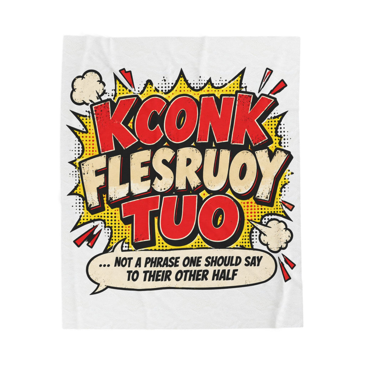 KCONK FLESRUOY TUO Funny Couples Velveteen Plush Blanket