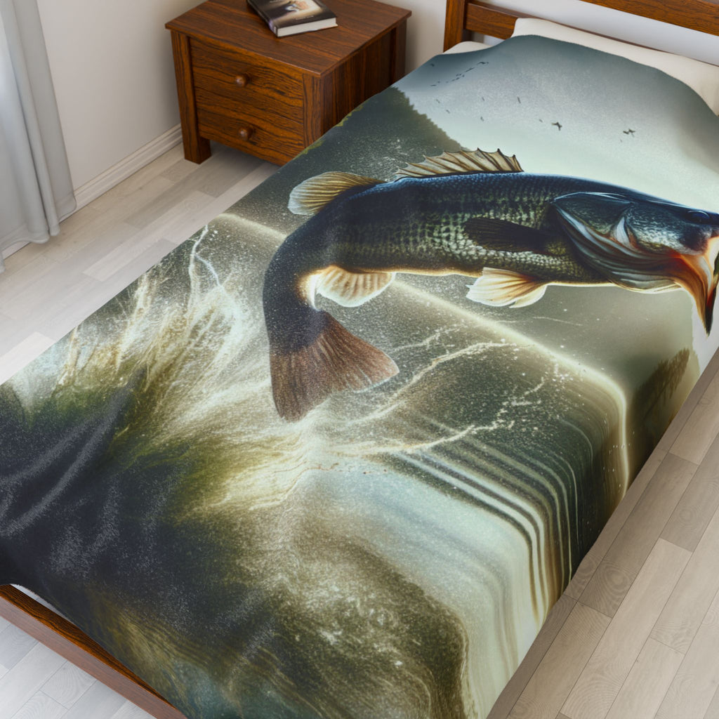 Velveteen Plush Blanket - Fish