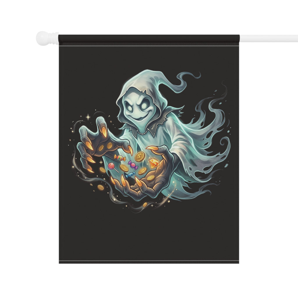 Teal Specter Halloween Garden & House Banner