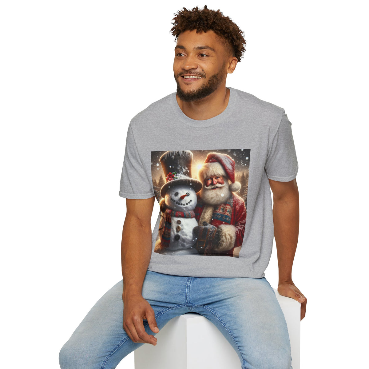 Christmas Santa & Snowman T-Shirt