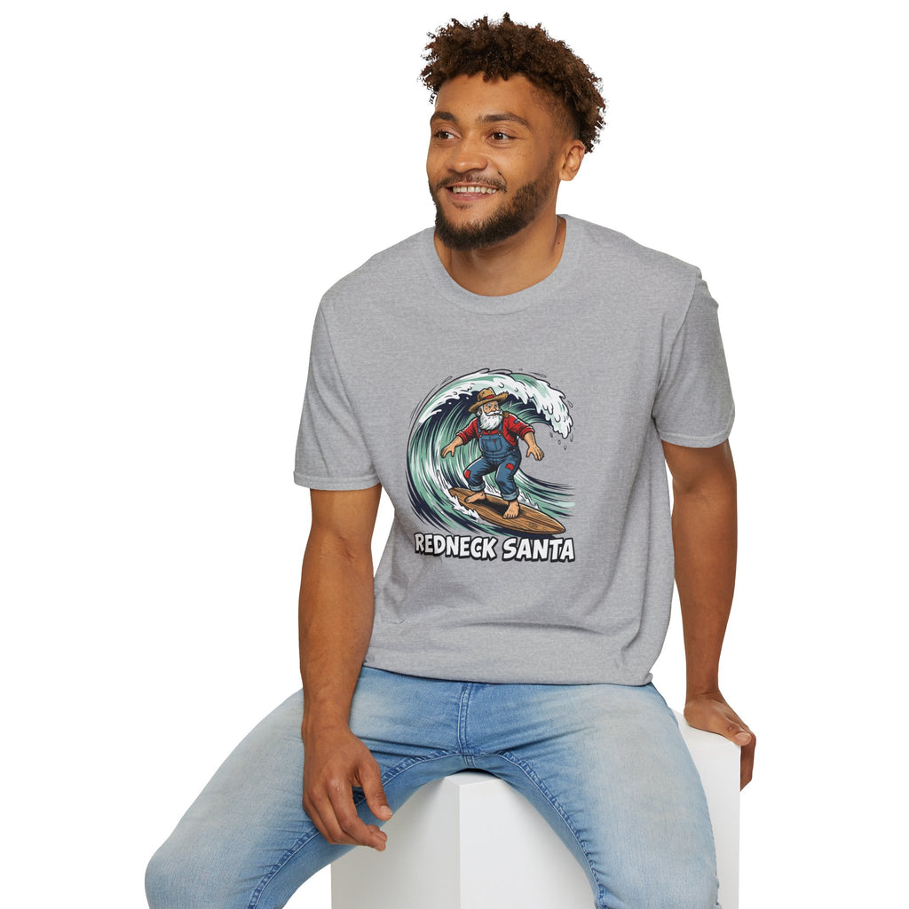 Redneck Santa T-Shirt — Surfing Santa Holiday Graphic Tee