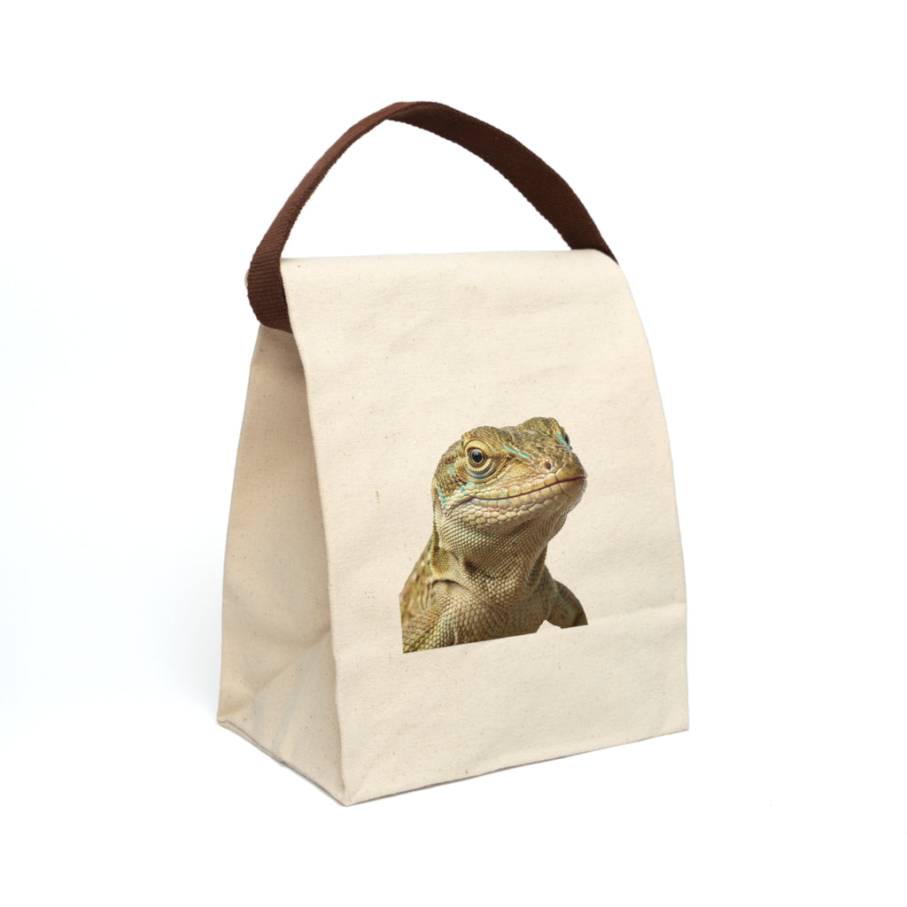 LIZARD Canvas Lunch Bag With Strap