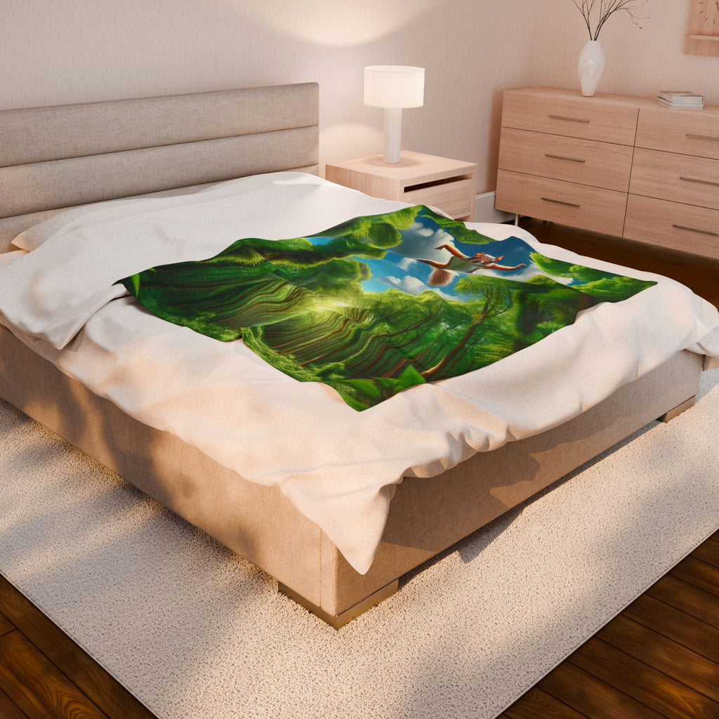 Velveteen Plush Blanket - Flying Squirrel