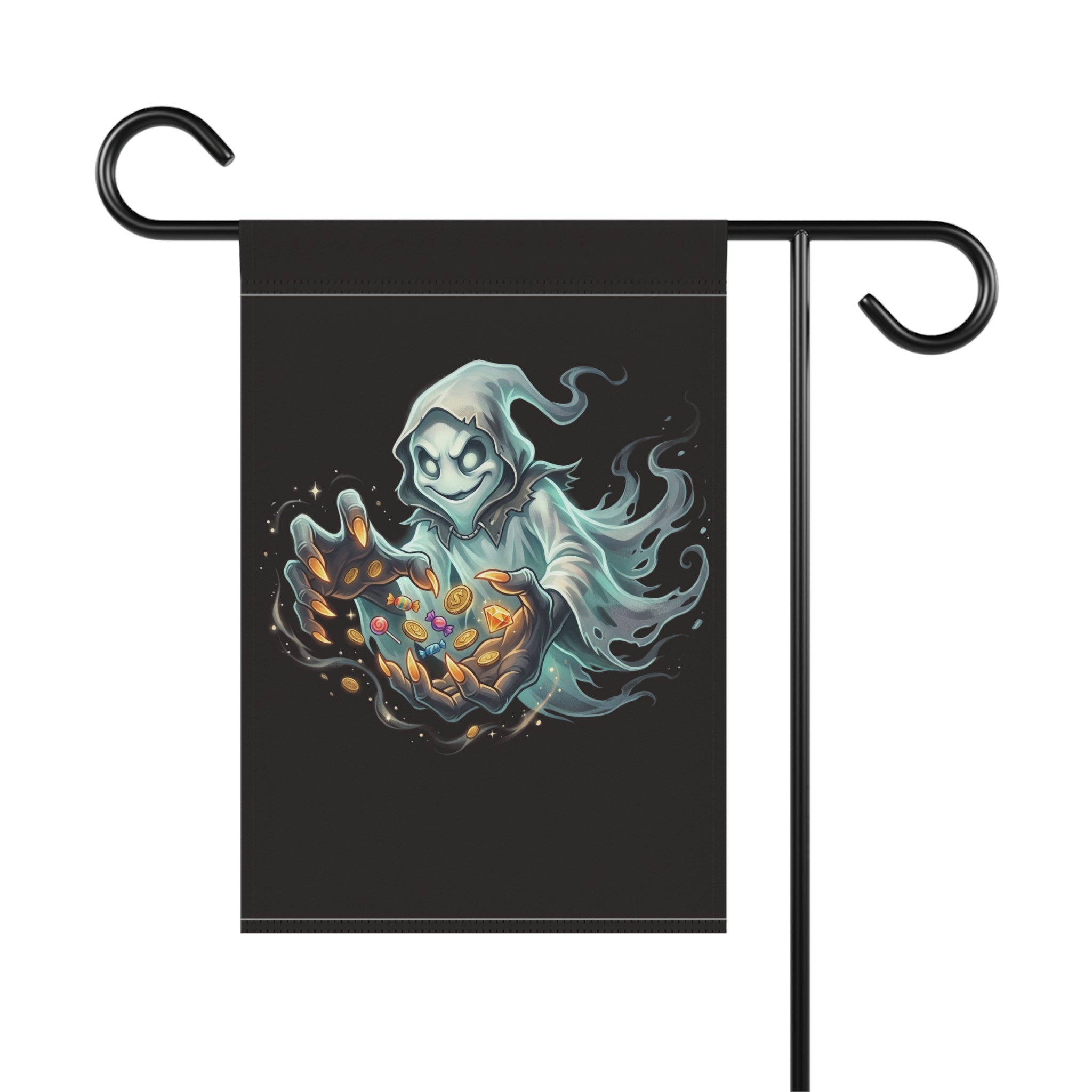 Teal Specter Halloween Garden & House Banner