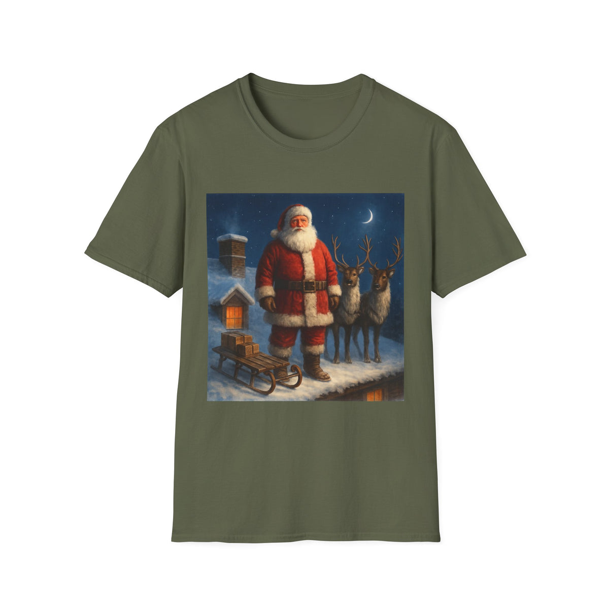 Santa Claus Night Scene T-Shirt