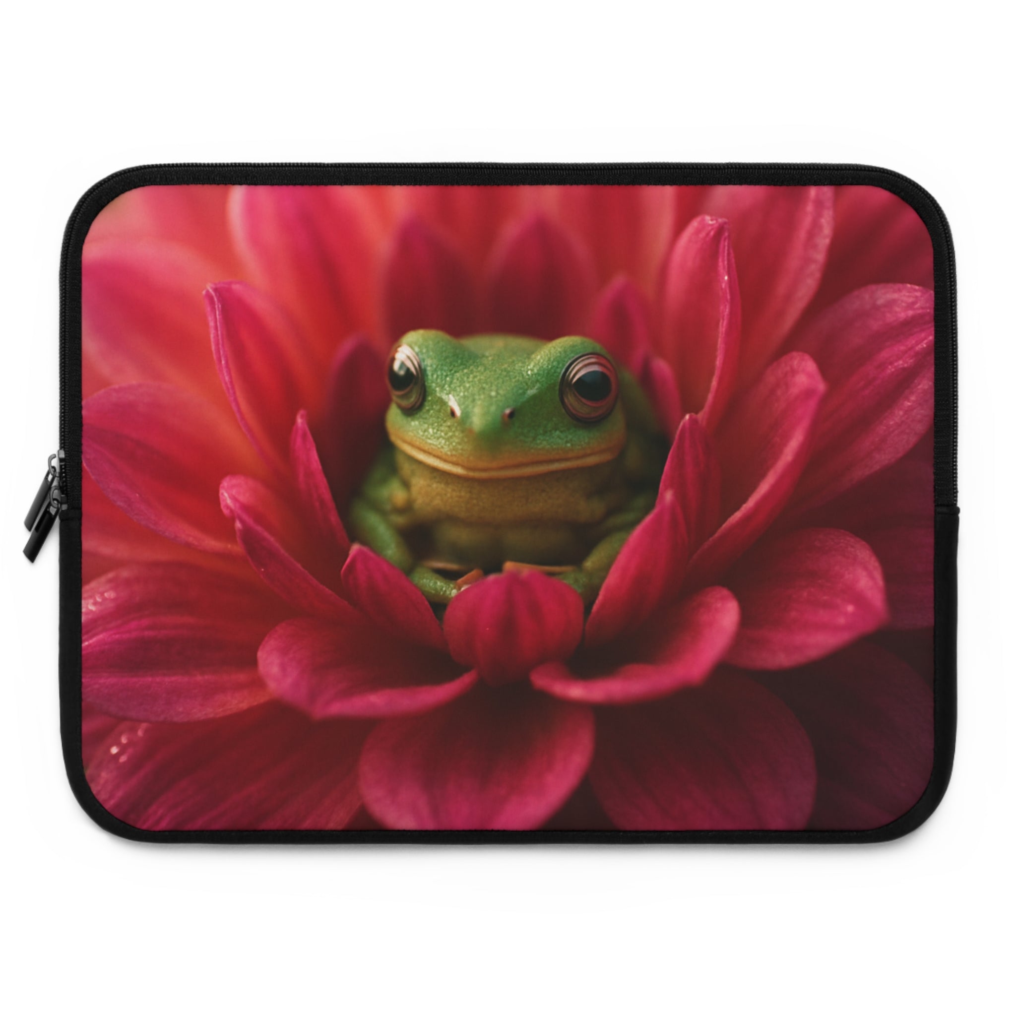Frog in a Flower Laptop Sleeve