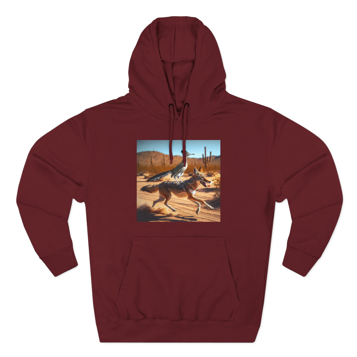 Coyote Desert Landscape Graphic Hoodie