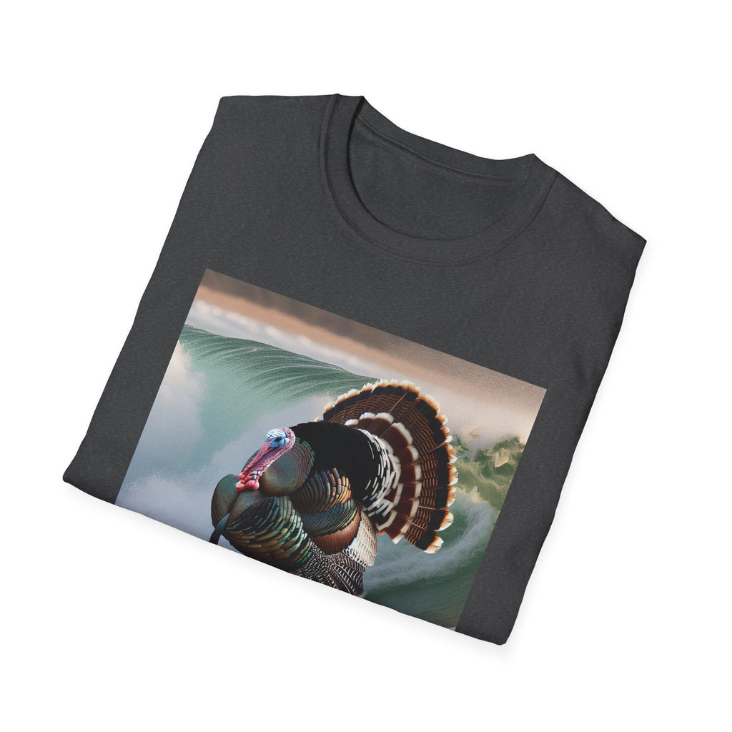 Surfing Turkey T-Shirt — Funny Thanksgiving Surfboard Graphic Tee