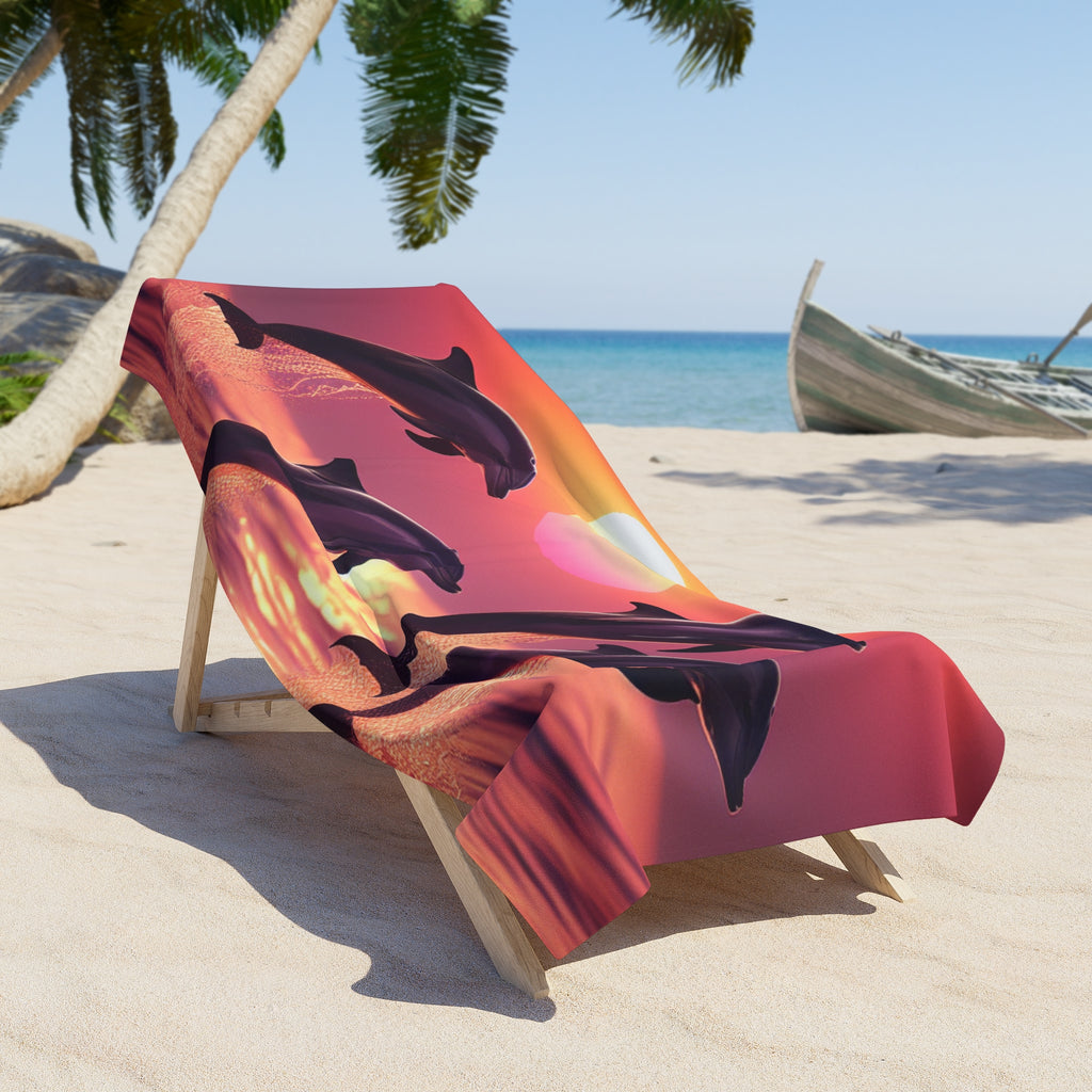 Four Dolphins Beach Towel