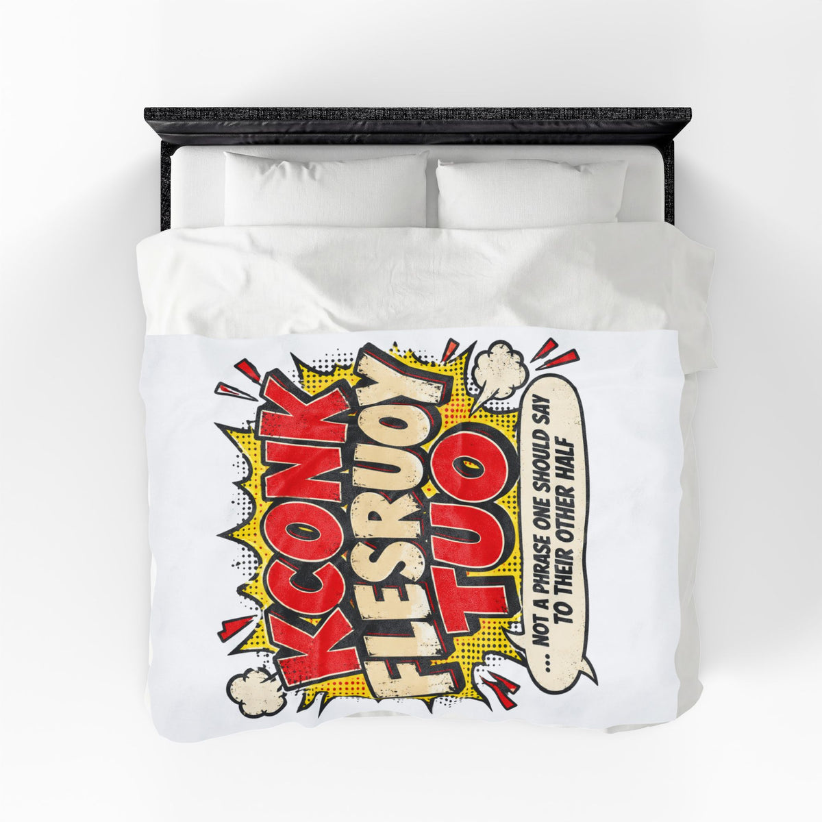 KCONK FLESRUOY TUO Funny Couples Velveteen Plush Blanket