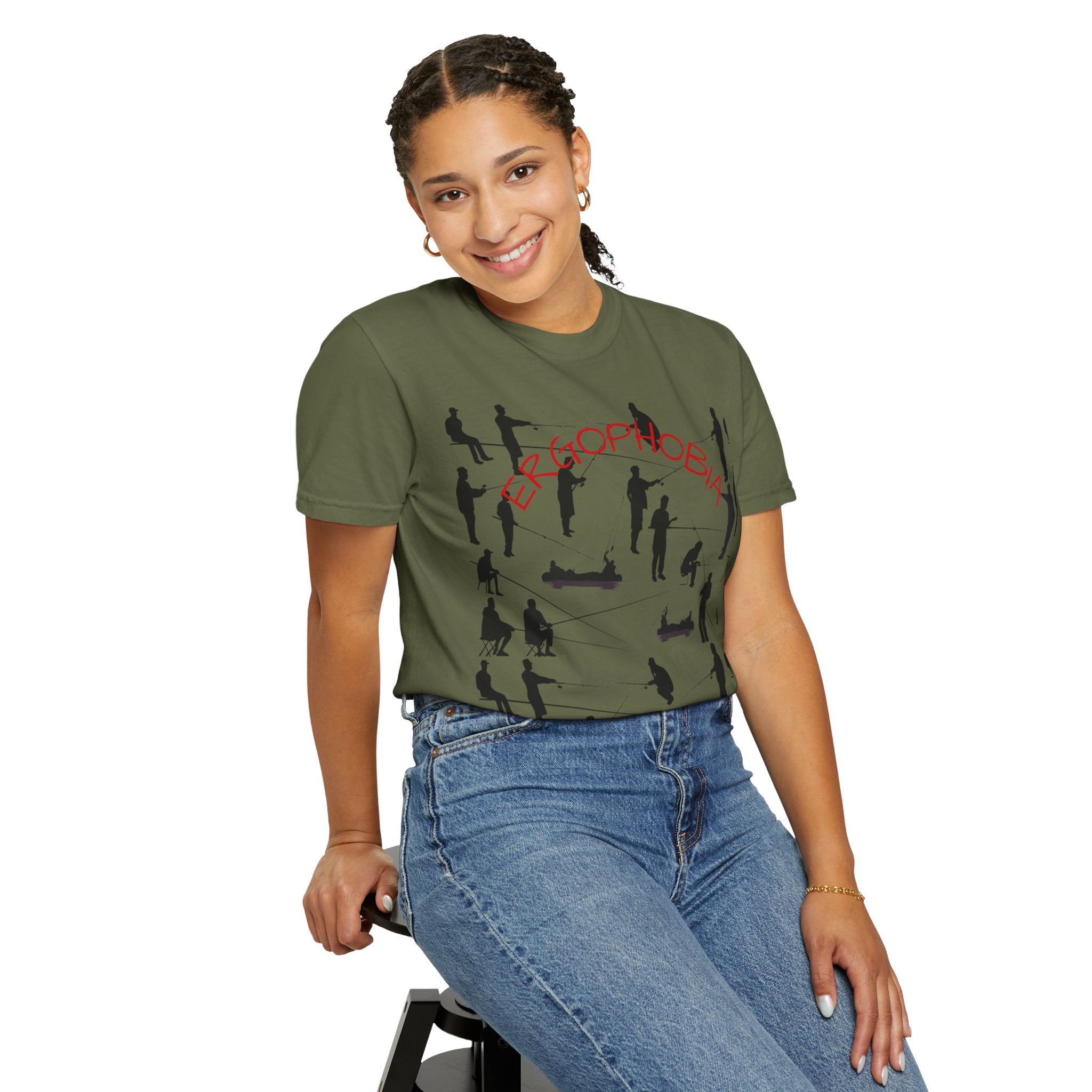 Different Styles of Fishing Garment-Dyed T-Shirt