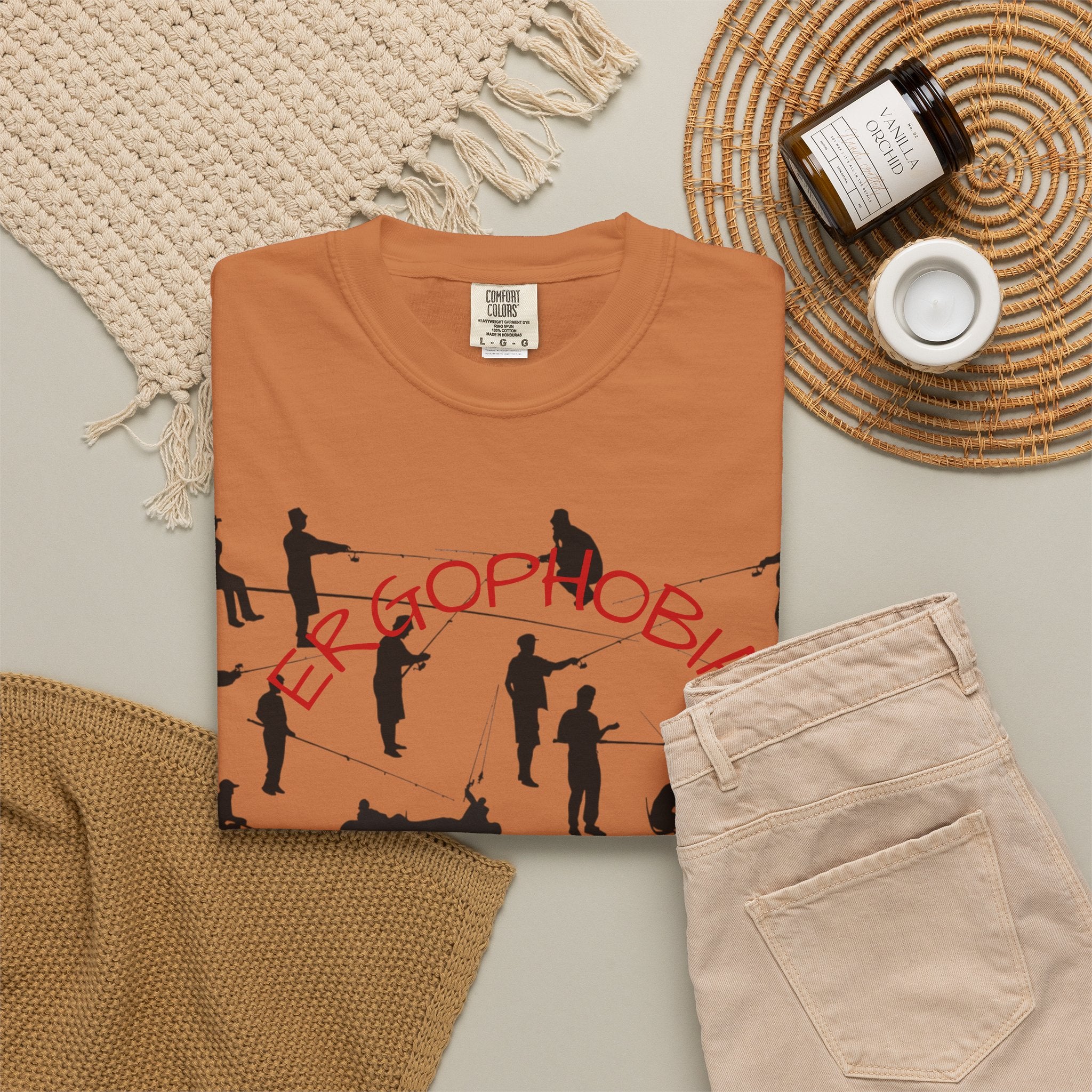 Different Styles of Fishing Garment-Dyed T-Shirt