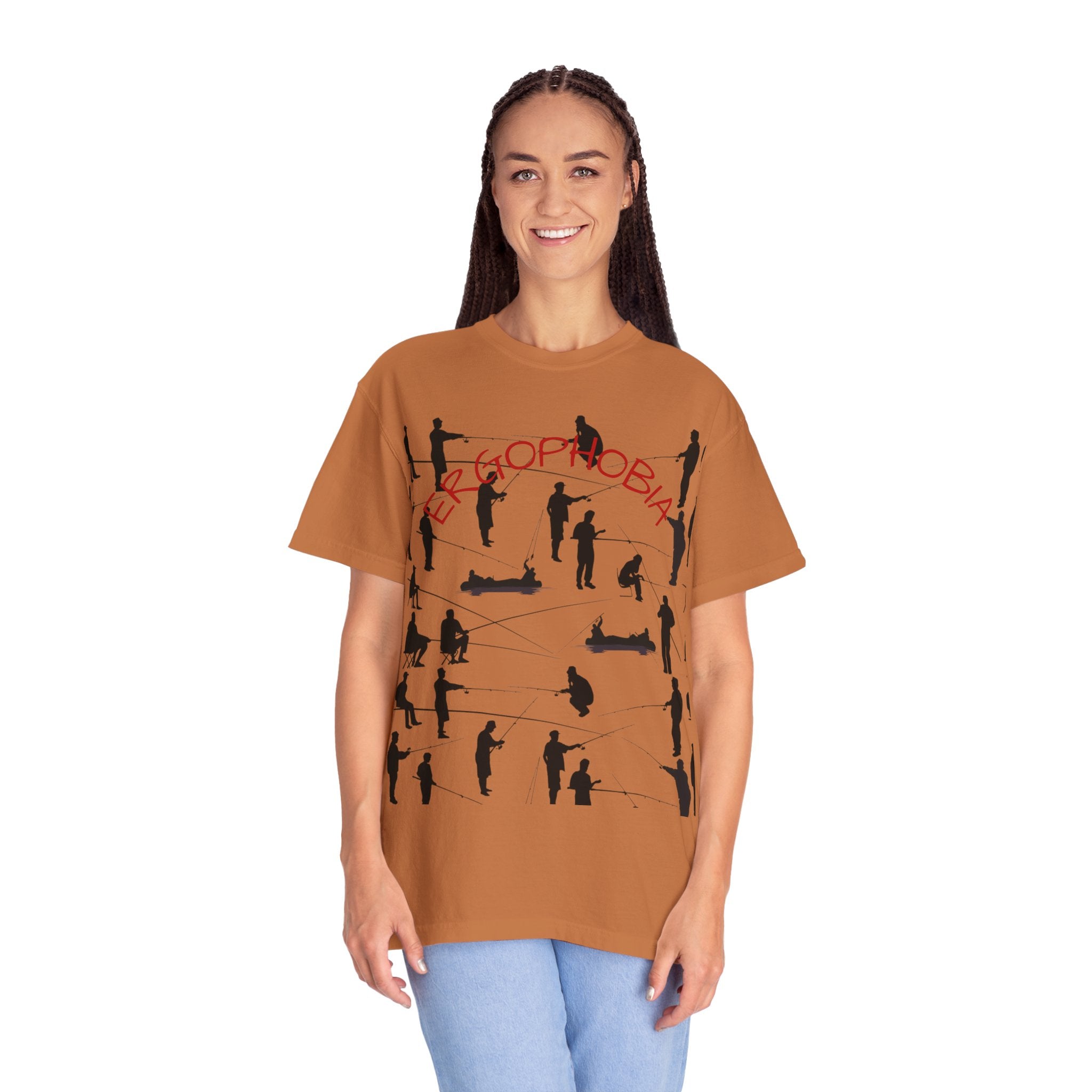 Different Styles of Fishing Garment-Dyed T-Shirt