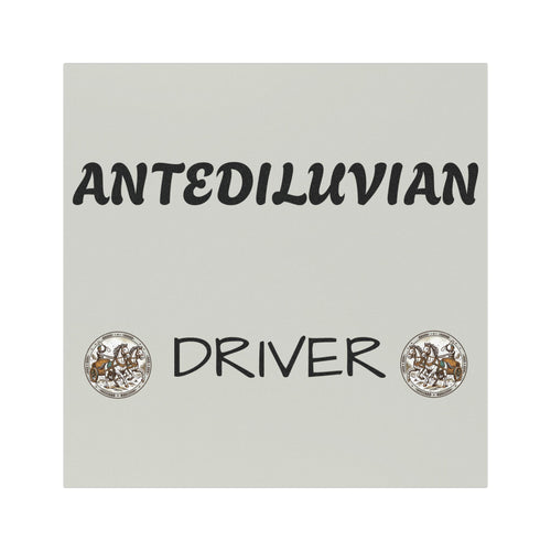 Antediluvian Driver Funny Slow & Steady Car Magnet – Gray