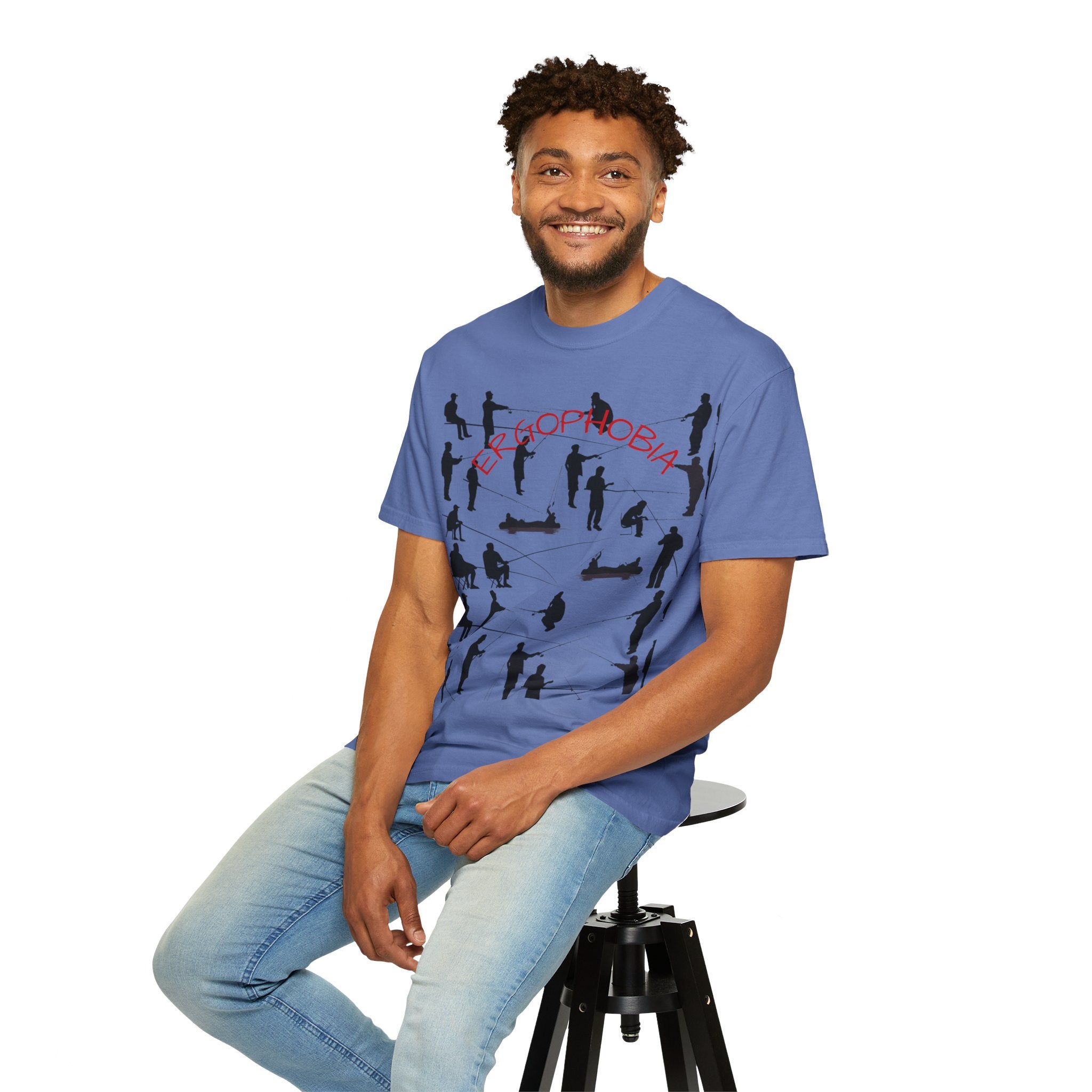 Different Styles of Fishing Garment-Dyed T-Shirt